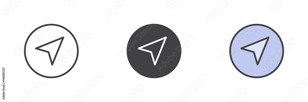 Arrow cursor different style icon set Arrow cursor different style icon set