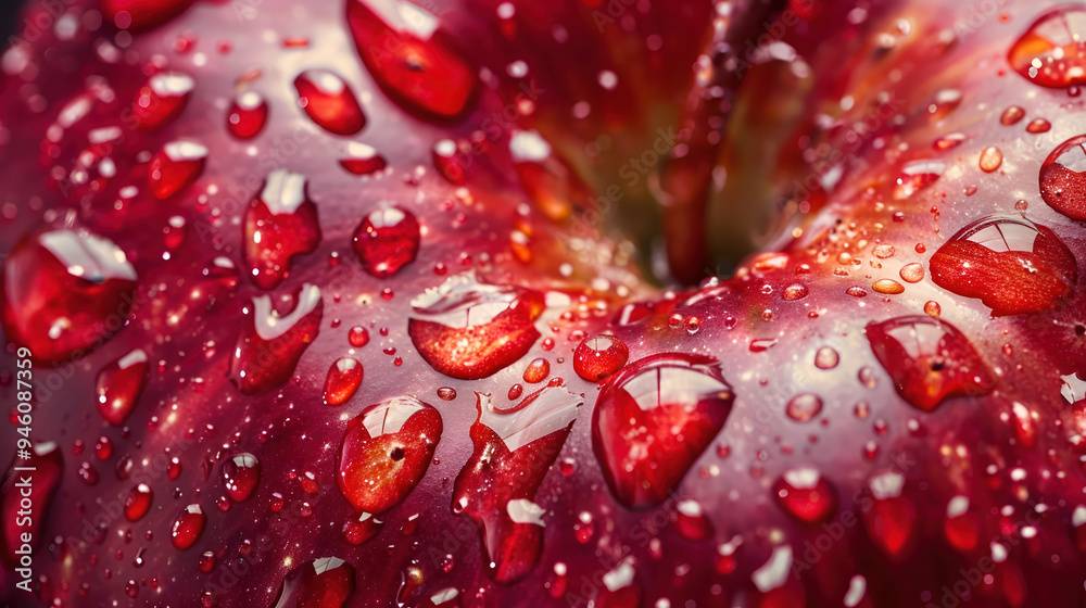 The surface of an apple soaked in water The surface of an apple soaked in water