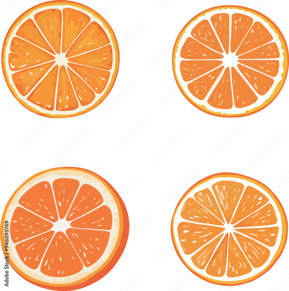 Orange Slices Illustration Orange Slices Illustration