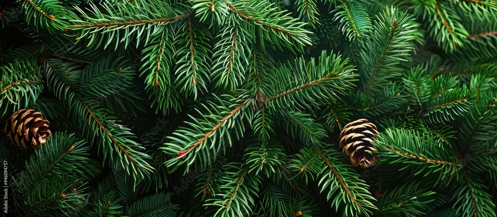 Background of Christmas fir tree branches Wallpaper featuring a Christmas pine tree Copy space Background of Christmas fir tree branches Wallpaper featuring a Christmas pine tree Copy space