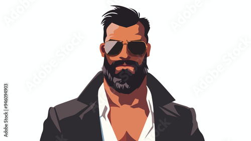 Big Boss Flat Vector Isolated on White Background