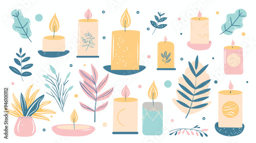 Hygge Paraffin Aromatic Candles Burning Wax