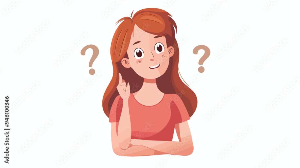 Ready to Answer Your Questions Flat Vector Illustration Ready to Answer Your Questions Flat Vector Illustration