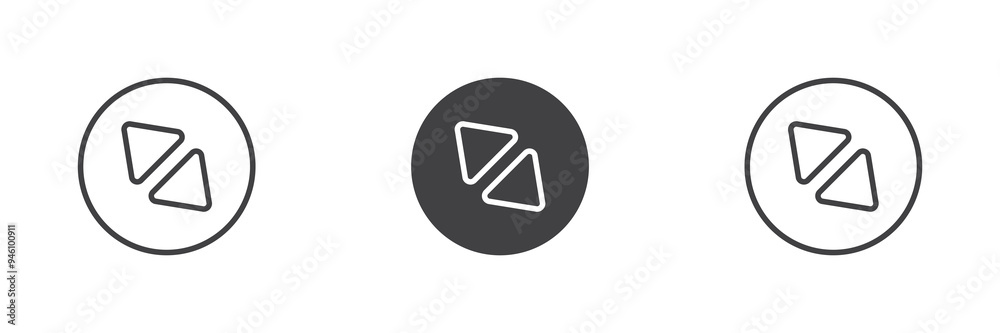 Diagonal enlarge different style icon set Diagonal enlarge different style icon set