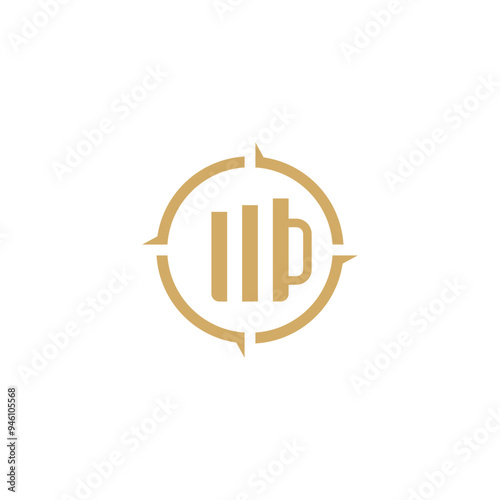 compass bar simple sleek creative geometric modern logo design