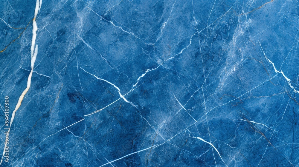 Fototapeta premium Blue Marble Texture with White Veins