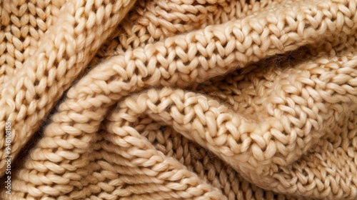 Cozy Woolen Texture, Thick fibers create a warm, inviting backdrop, perfect for conveying comfort and warmth in textiles or fashion design applications.