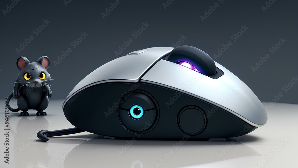A sleek, silver mouse perched on a futuristic keyboard, its glowing eyes fixed on the screen as it navigates through lines of code with lightning speed. A sleek, silver mouse perched on a futuristic keyboard, its glowing eyes fixed on the screen as it navigates through lines of code with lightning speed.