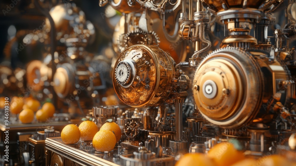 Fototapeta premium Steampunk Citrus Machine.