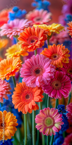 Gerbera flowers in bloom