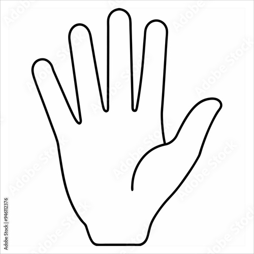 A vector of a hand outline