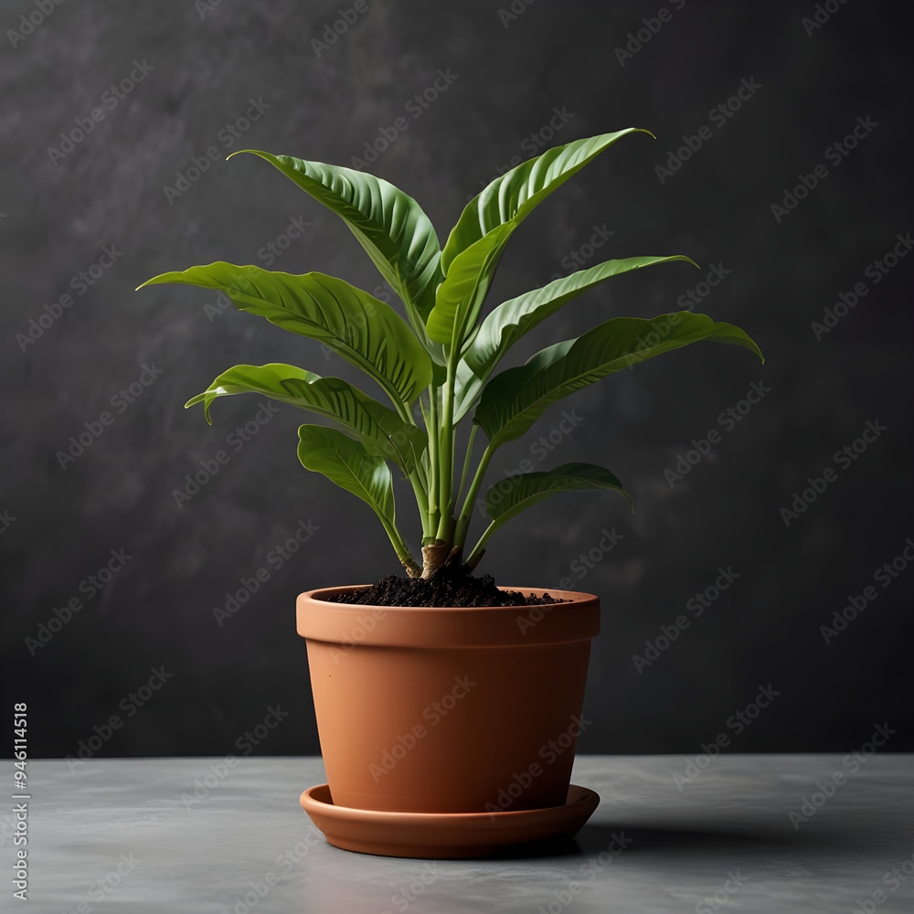 Plant in pot isolated background Plant in pot isolated background