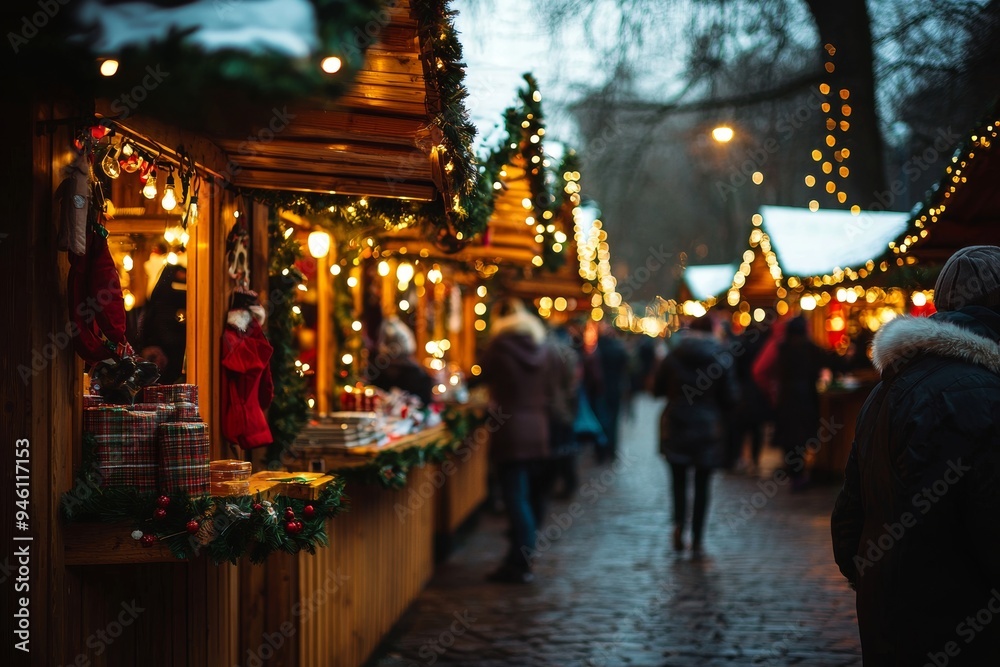 A charming Christmas market based on generative AI. A charming Christmas market based on generative AI.