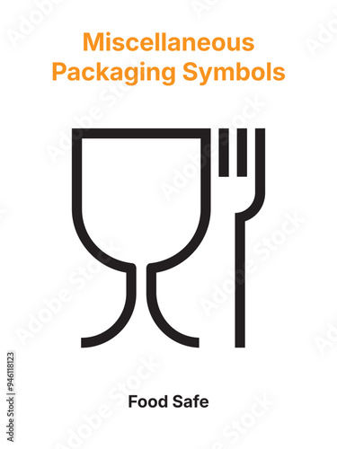 Packaging Symbols. Miscellaneous Packaging Symbols. Food Safe. Упаковочные символы. Прочие символы упаковки. Безопасно для пищевых продуктов.