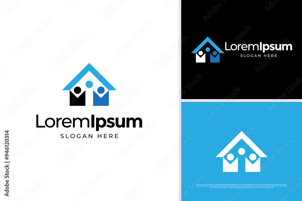Creative people community logo vector design template Creative people community logo vector design template