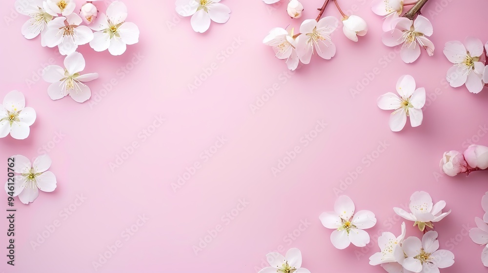White minimalist romantic flower background. A serene and elegant display of delicate blooms against a pure white backdrop. Symbolizing simplicity and beauty. White minimalist romantic flower background. A serene and elegant display of delicate blooms against a pure white backdrop. Symbolizing simplicity and beauty.