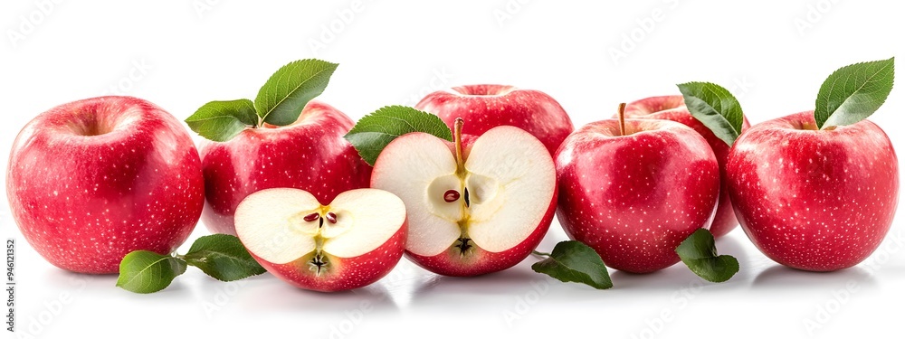 Apple, pace of apple, white background, red Apple, pace of apple, white background, red