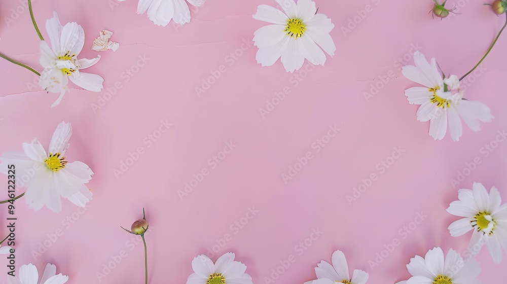 White minimalist romantic flower background. A serene and elegant display of delicate blooms against a pure white backdrop. Symbolizing simplicity and beauty. White minimalist romantic flower background. A serene and elegant display of delicate blooms against a pure white backdrop. Symbolizing simplicity and beauty.
