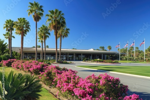 The main entrance to the Indian Wells Tennis Garden.