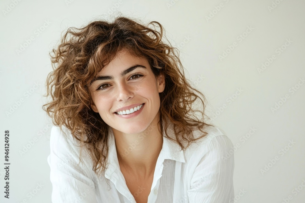 Skin care beauty, skincare cosmetics, dental concept isolated on white background. Portrait of young happy woman looking into camera. Skin care beauty, skincare cosmetics, dental concept isolated on white background. Portrait of young happy woman looking into camera.