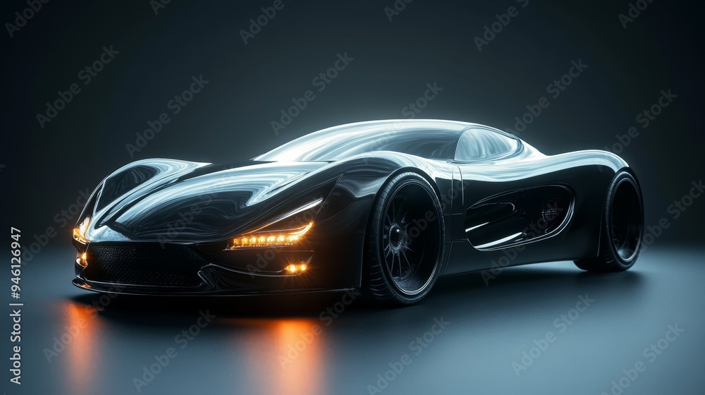 Black Sports Car. Black Sports Car.