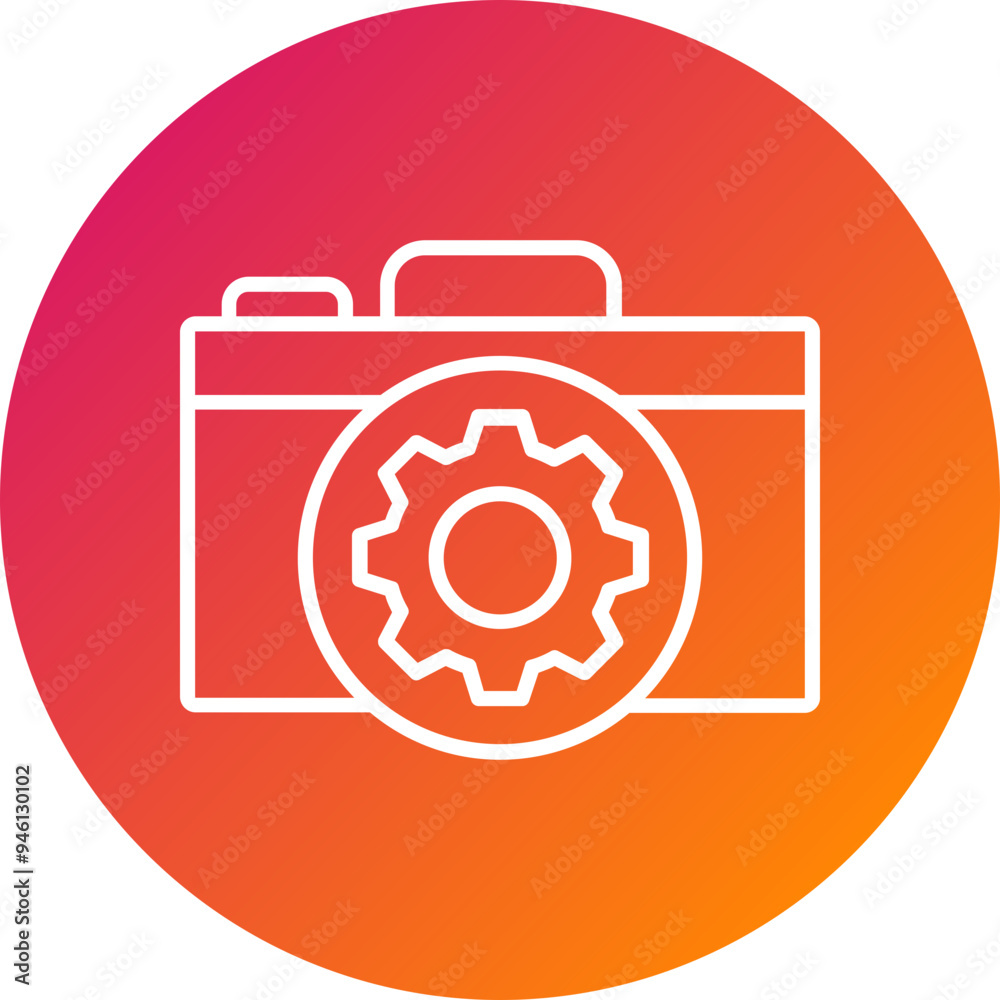 Camera Setting Vector Icon Camera Setting Vector Icon