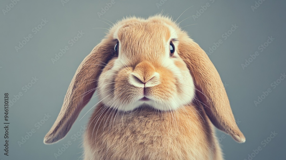 Close-up Portrait of a Fluffy Bunny Close-up Portrait of a Fluffy Bunny
