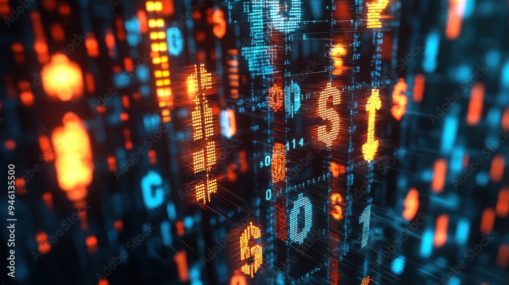 Digital Financial Data Visualization Concept Digital Financial Data Visualization Concept