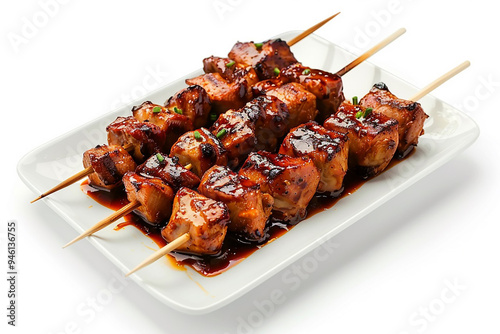 shish kebab on skewers