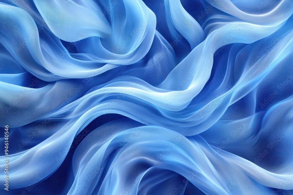 Abstract Aqua Gradient Background with Softly Transitioning Hues, Seamless Visual Blend of Blue and Teal Shades