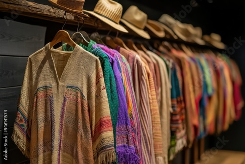 Wallpaper Mural Traditional Clothing Display: A showcase of traditional Hispanic clothing, such as the Mexican charro suit, Peruvian poncho, and Guatemalan huipil. Torontodigital.ca