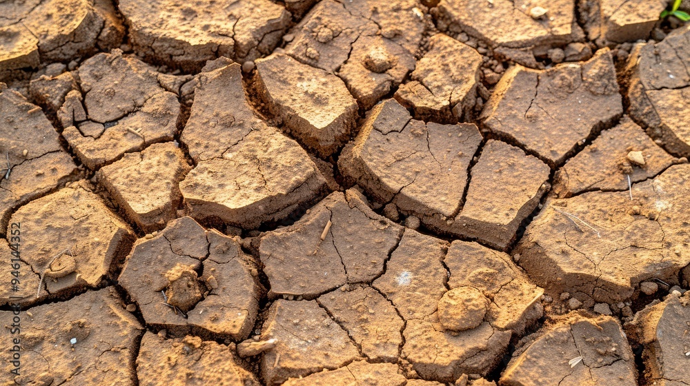 Cracked Earth, Dry Soil, Drought, Arid Landscape Cracked Earth, Dry Soil, Drought, Arid Landscape