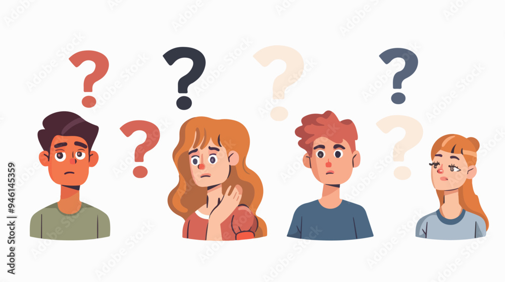 Professional Man and Woman Contemplating Solutions Together Professional Man and Woman Contemplating Solutions Together