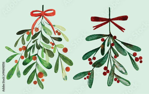 mistletoe. christmas decoration