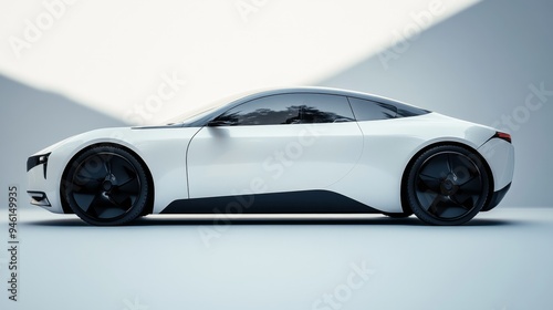 White Sport Car.