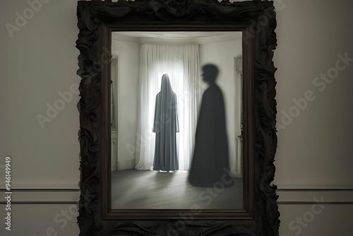 Two ghost in home mirrors