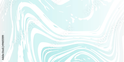 White and blue liquid marble pattern texture natural background. Liquify Swirl white and blue color art. Beautiful drawing with the divorces and wavy lines in blue tones.	