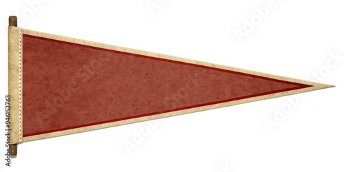 Vintage style college pennant featuring a blank design perfect for branding in