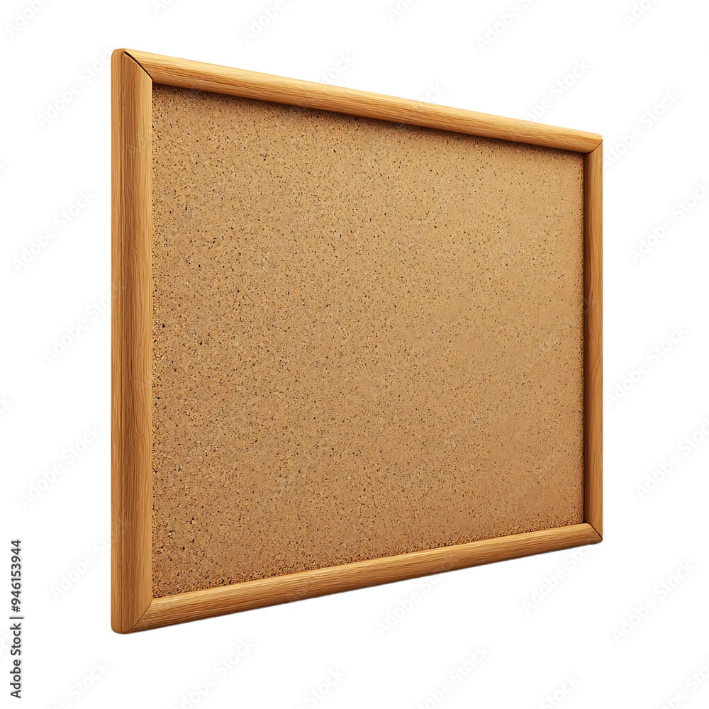 Blank Corkboard with Wooden Frame, Perfect for Notes and Reminders, Transparent Background Blank Corkboard with Wooden Frame, Perfect for Notes and Reminders, Transparent Background