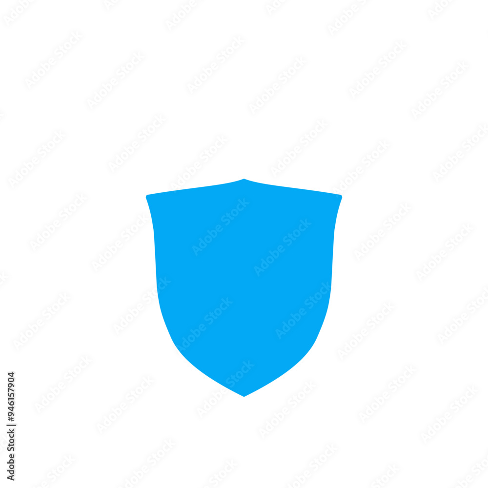 shield with color isolated ribbon