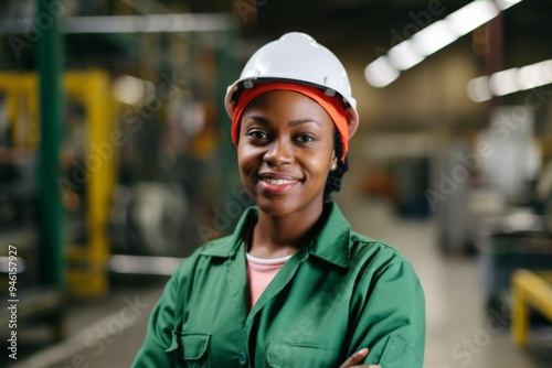 Portrait of a smiling middle aged female warehouse worker