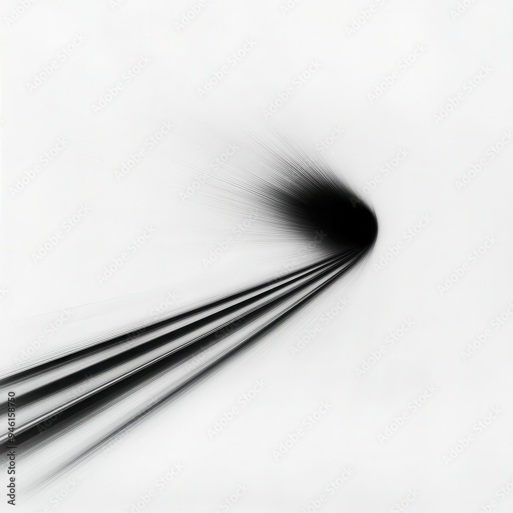 Create speed lines to show the rapid approach of an object