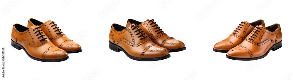 Set, Collection of Formal Footwear isolated on transparent background. Set, Collection of Formal Footwear isolated on transparent background.