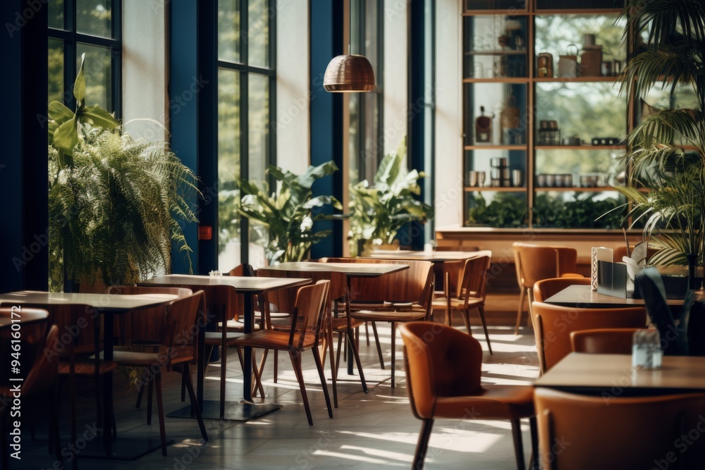 Interior of a modern empty cafe Interior of a modern empty cafe