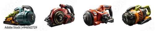 Set, collection of Garden Blower isolated on transparent background.