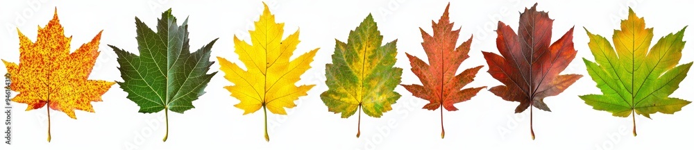 Isolated autumn leaves, transparent or white background, Isolated autumn leaves, transparent or white background,