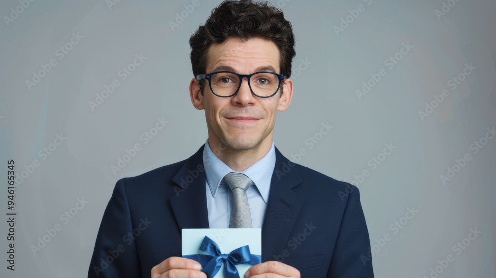 The businessman with a gift The businessman with a gift