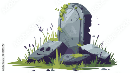 Plan Your Epitaph Day Cartoon Hand Drawn Style Flat Image