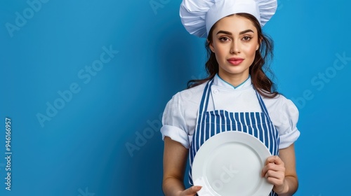 The chef holding plate photo