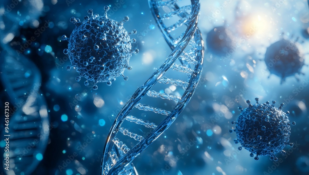 A 3D rendering of a stem cell microscope background depicting human cells or embryonic stem cells. A 3D rendering of a stem cell microscope background depicting human cells or embryonic stem cells.